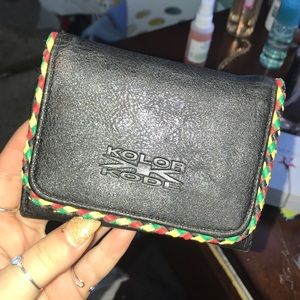 black leather wallet